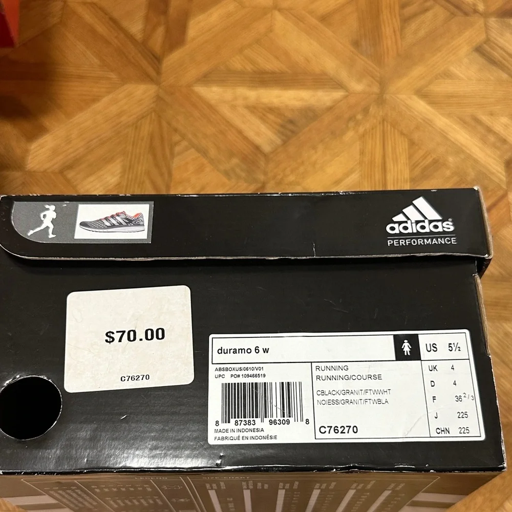 Adidas Women’s Black and Orange Athletic Shoes - Picture 4 of 4
